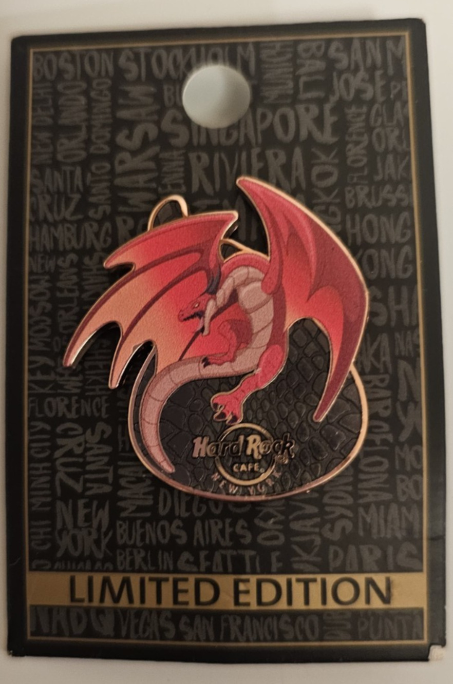 Hard Rock Cafe pin New York Dragon Guitar series 2024